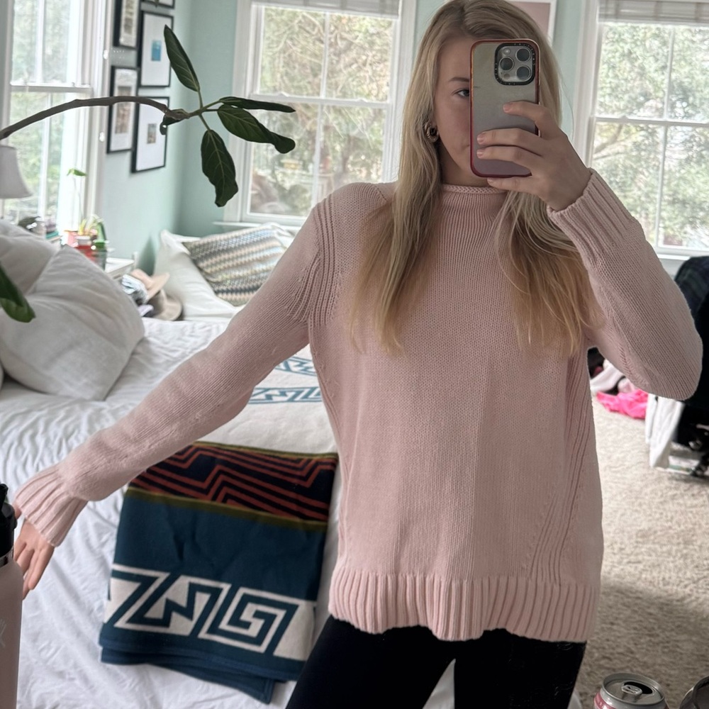 J. Crew Soft Pink Crew Neck Sweater - Picture 3 of 5